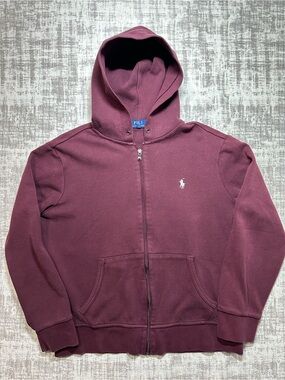 POLO Burgundy Zip-Up Hoodie by Ralph Lauren